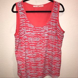NWOT- Coral and light gray Gibson Tank in Large